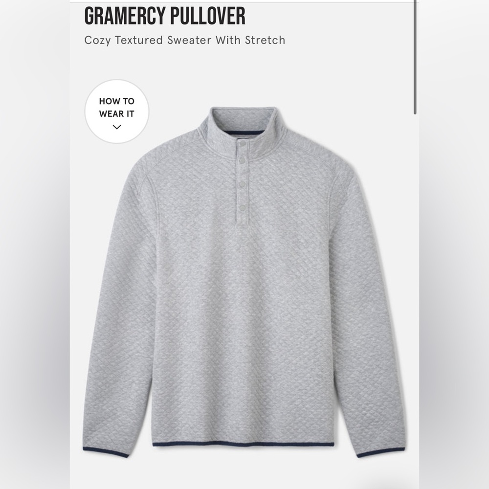 Rhône Gramercy Quilted Pullover Shirt
